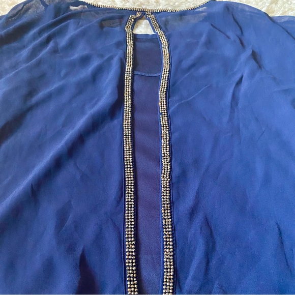 NWT! 🪩 Royal Blue Rhinestone Open Back Top 🪩 - Picture 4 of 4